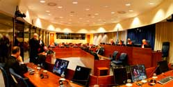Courtroom 1 during a swearing-in ceremony of Judges.